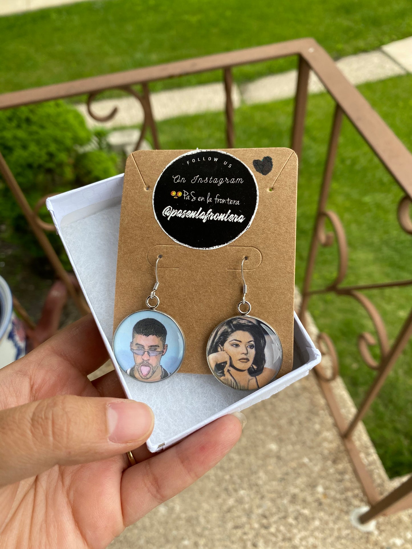 Photo Earrings- Karol G, Bad Bunny, Frida Kahlo, Soraya or Make Your Own!