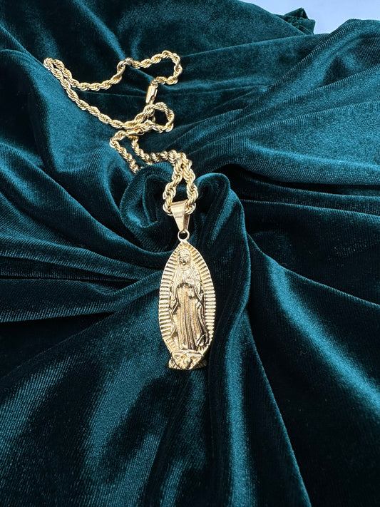 Large Virgen de Guadalupe Chain